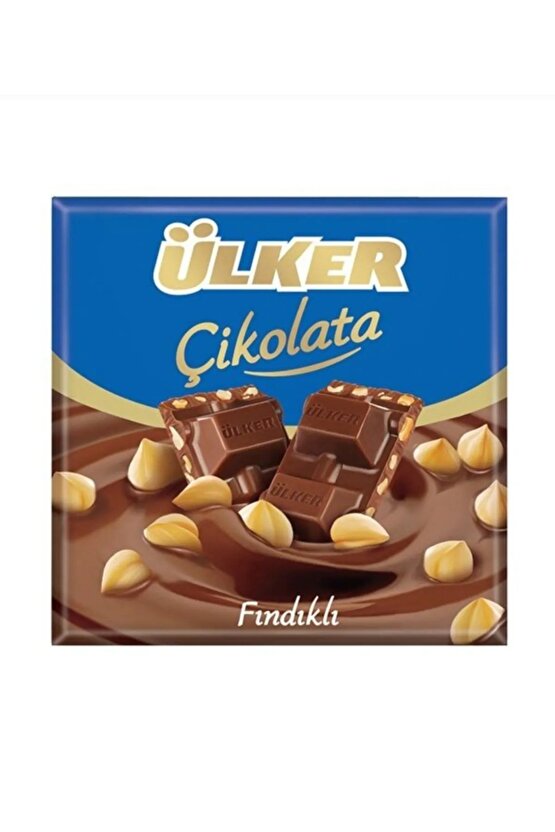 Bütün Fındıklı Çikolata Kare 60 gram (6 ADET) Toplam 360 Gt