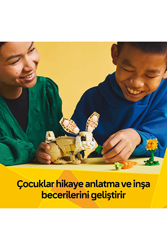 ® Creator 3’ü 1 Arada Sevimli Tavşan 31162 - 8+ Çocuklar için Yaratıcı Oyuncak Yapım Seti (326P)