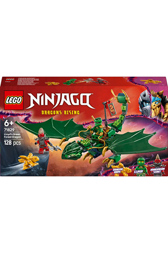 ® NINJAGO® Lloyd’un Yeşil Orman Ejderhası 71829 - 6+ Çocuklar için Yaratıcı Oyuncak Yapım Seti(128P)