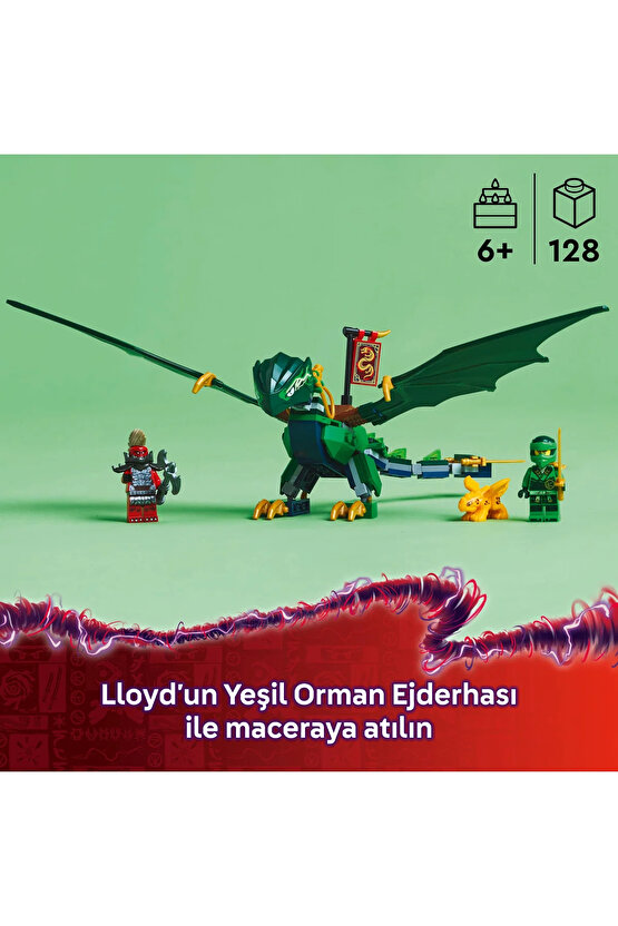 ® NINJAGO® Lloyd’un Yeşil Orman Ejderhası 71829 - 6+ Çocuklar için Yaratıcı Oyuncak Yapım Seti(128P)