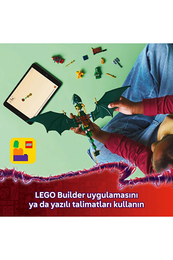 ® NINJAGO® Lloyd’un Yeşil Orman Ejderhası 71829 - 6+ Çocuklar için Yaratıcı Oyuncak Yapım Seti(128P)