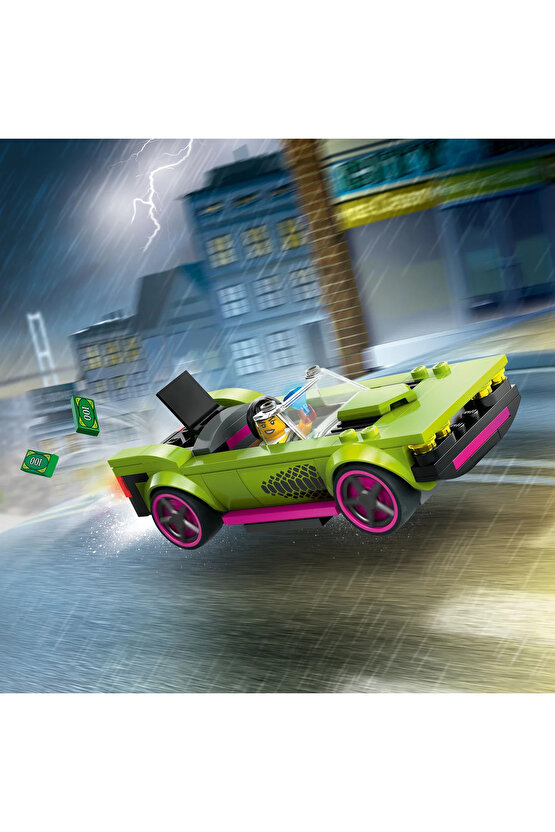 ® City Polis Arabası ve Spor Araba Takibi 60415- 6+ Çocuklar için Yaratıcı Oyuncak Yapım Seti (213P)