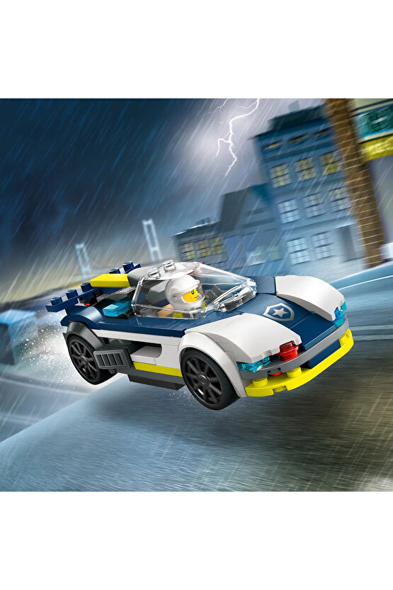 ® City Polis Arabası ve Spor Araba Takibi 60415- 6+ Çocuklar için Yaratıcı Oyuncak Yapım Seti (213P)