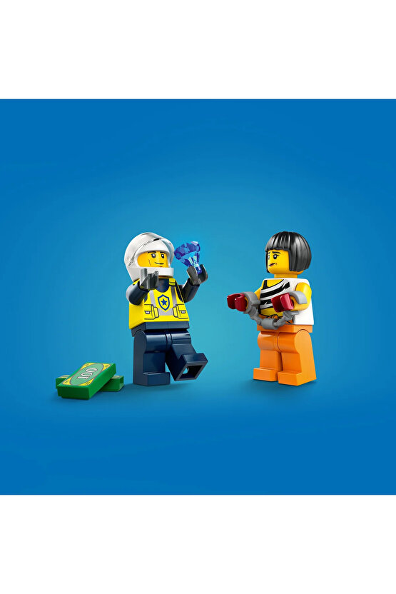 ® City Polis Arabası ve Spor Araba Takibi 60415- 6+ Çocuklar için Yaratıcı Oyuncak Yapım Seti (213P)