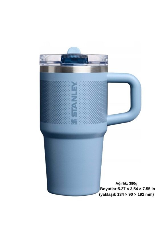 The Quencher ProTour Flip Straw Pipetli Termos 0,60 LT Pipetli Matara MAVİ