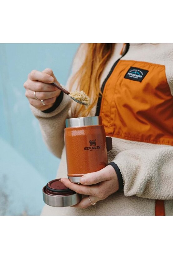 Classic Legendary Kaşıklı Yemek Termosu 0.4L Termos Kamp Matara GRİ