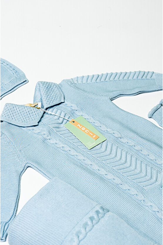 Yeni Doğan 5li Örme Triko Tulum Set