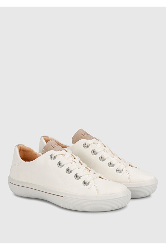 Beyaz Deri Kadın Ayakkabı