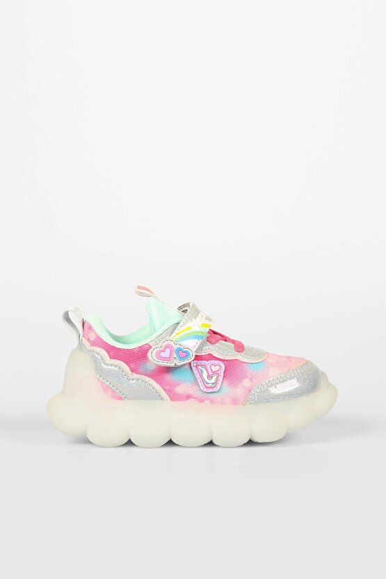 Kız Çocuk Gümüş Işıklı Balloon Sneaker