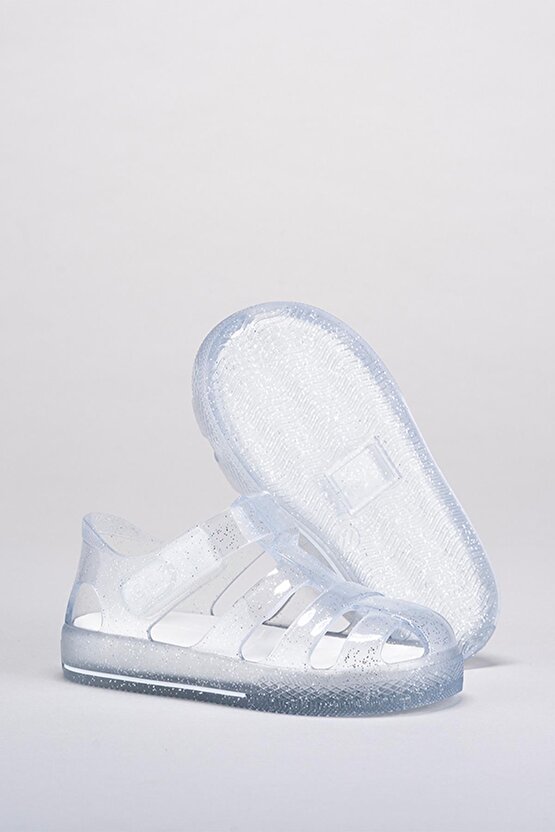 Beyaz Bebek Sandalet S10265 STAR GLITTER
