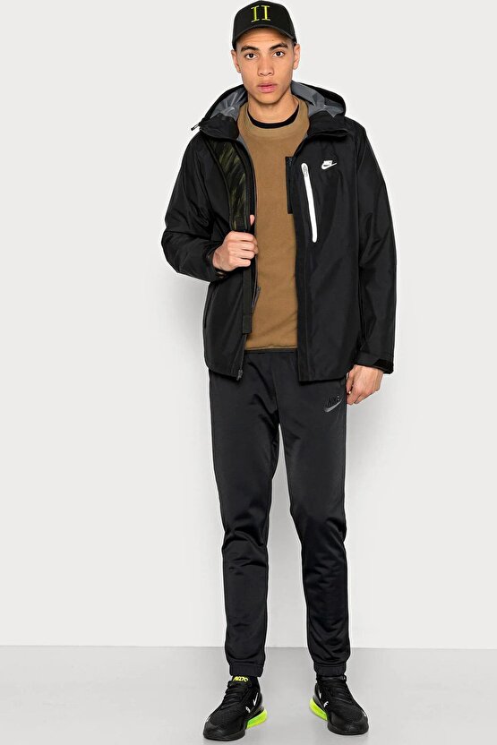 Sportswear Storm-Fit Legacy Shell Full-Zip Erkek Siyah Günlük Spor Ceket