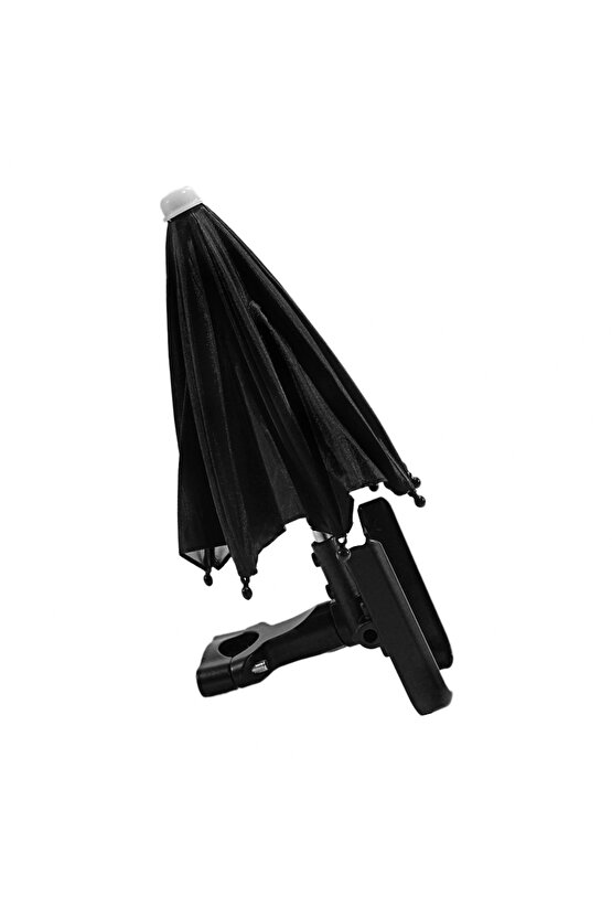 Siyah Gidon Bağlantılı Şemsiyeli Ayarlı Telefon Tutucu Aliminyum A+++ Kalite