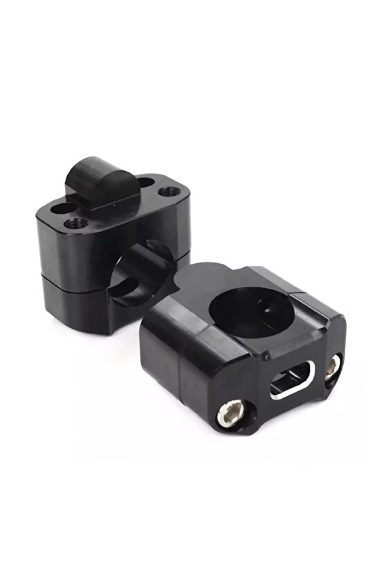 430 2 Parça Motosiklet Gidon Yükselticil 22 mm. 28 mm Siyah Takım