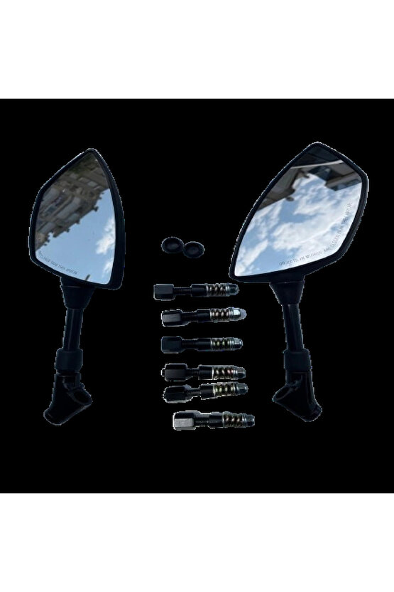 Motosiklet Ayna 426 Sarı Şeritli Üniversal 8-10 mm Uyumlu Marka Model Fark Etmez