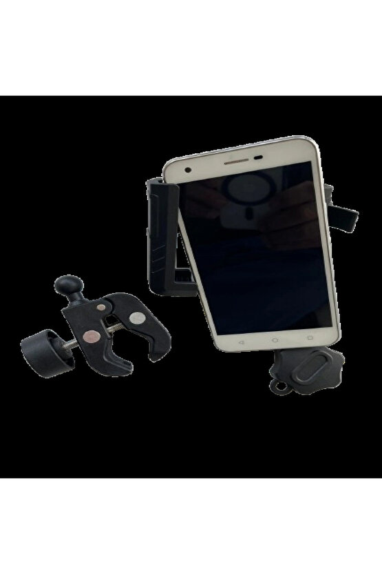 Motosiklet Scooter Atv Bisiklet Yandan Kilitlemeli Gidon Bağlantılı Telefon Tutucu A+++ Kaliteli