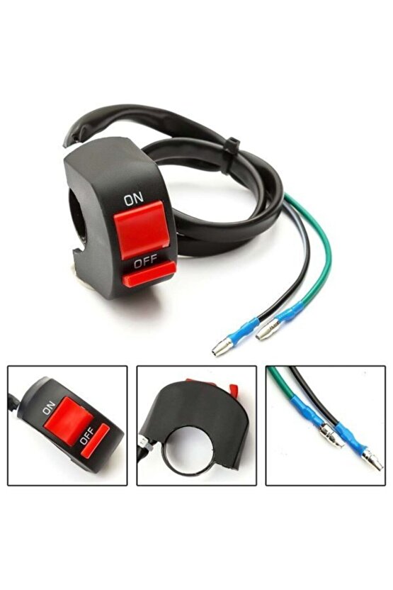 Motosiklet Sis Farı Aç Kapa Düğmesi  Butonu  Kırmızı