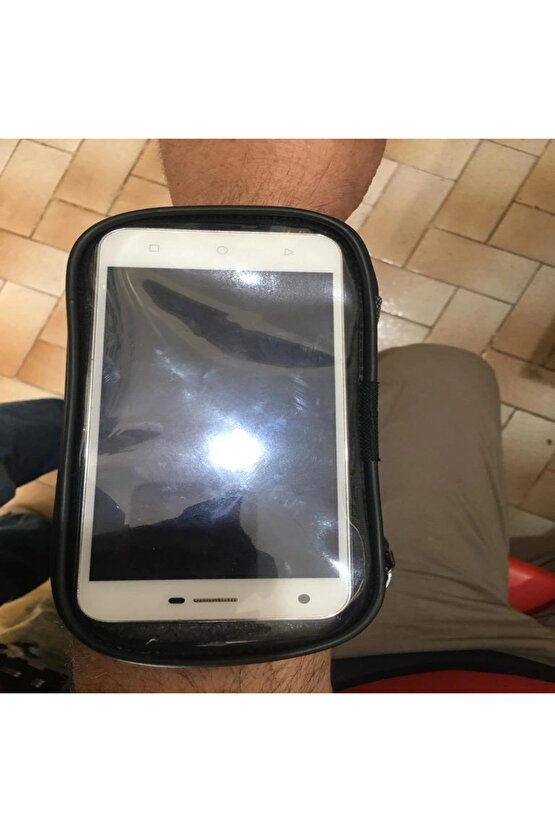 Siyah Su Geçirmez Kol Bağlantılı Lastikli Ayarlı Telefon Tutucu