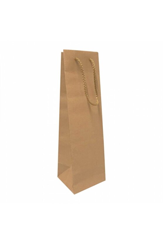 Kraft Şişe Boy Karton Çanta 11x36 25 Li