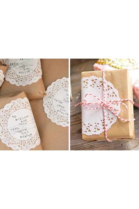 Kağıt Dantel Bardak Altlığı 50 Adet 9 Cm Çay Altı Kahve Tabağı Hediye Paketleme Dekor