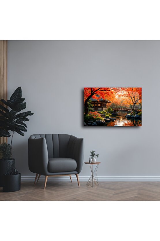 Japon Bahçesi Cam Tablo