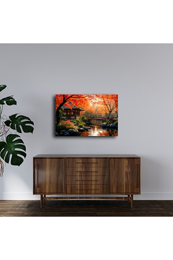 Japon Bahçesi Cam Tablo