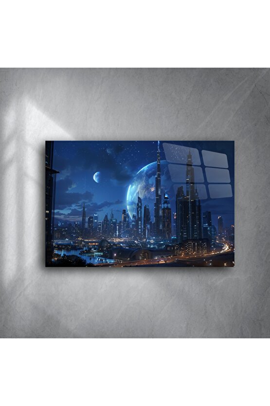 Modern Bilim Kurgu Gece Gökyüzü Dekoru