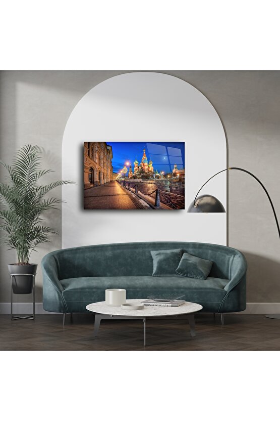 Moskova Aziz Vasil Katedrali Cam Tablo