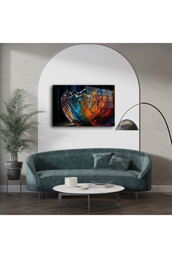 Parlak Cam Üzerine Lüks Sanat Baskısı