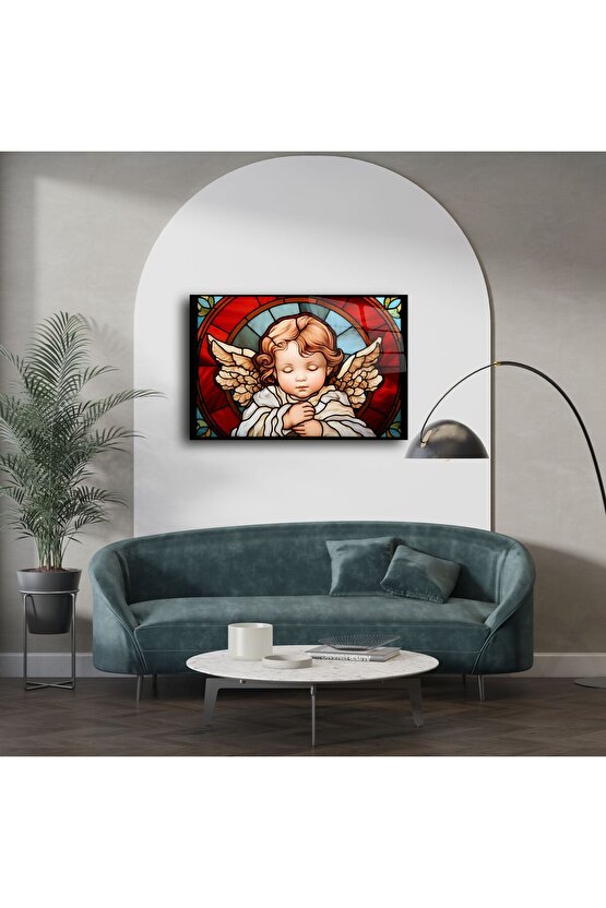 Cam Duvar Sanatı Melek Figür Paneli