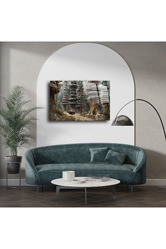 Cam Duvar Sanatı Doğa Temalı Panel