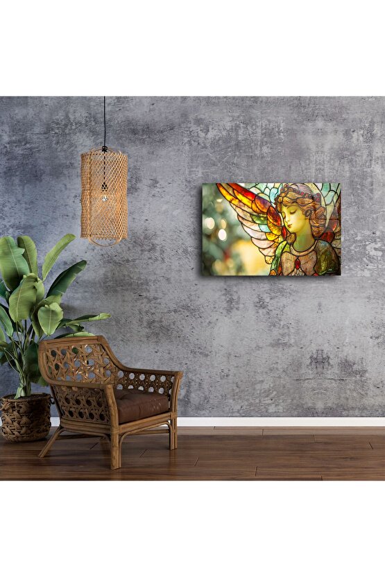 Melek Figürlü Cam Tablo