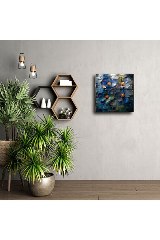 El Yapımı Cam Mozaik Çiçek Tablo