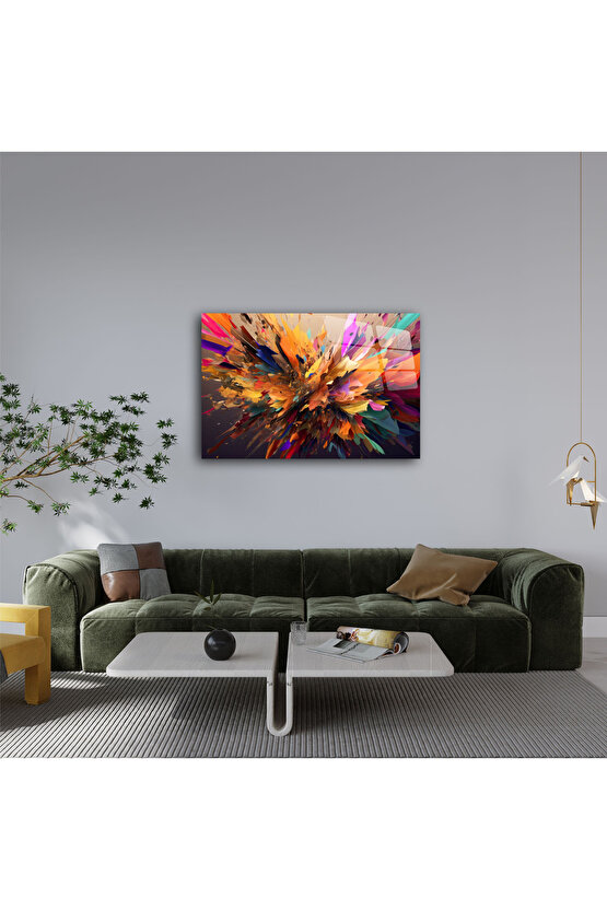 Karışık Desenler Cam Tablo Duvar Dekoru 13