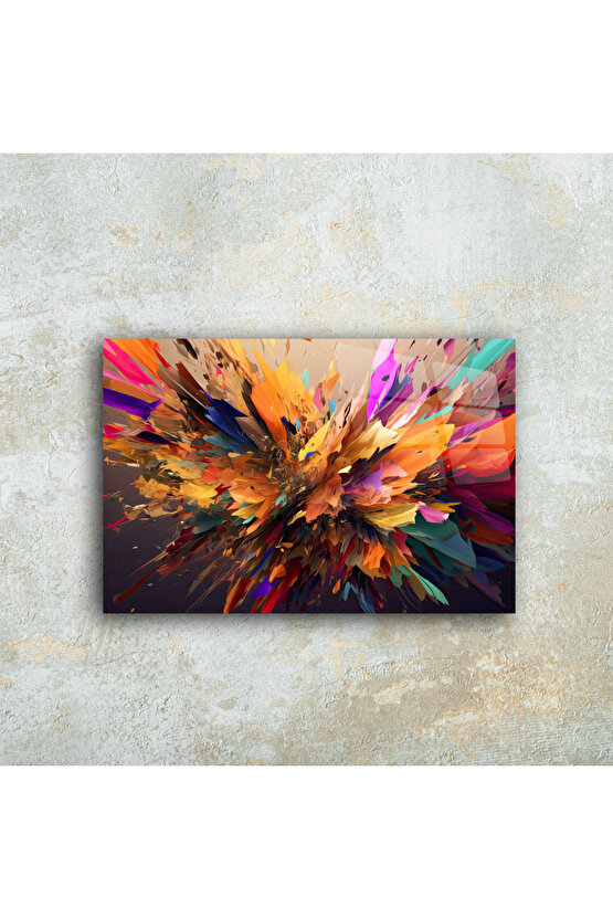 Karışık Desenler Cam Tablo Duvar Dekoru 13