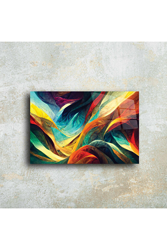 Karışık Desenler Cam Tablo Duvar Dekoru 8