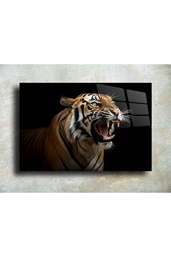 Kaplan Görseli Cam Tablo Duvar Dekoru 4