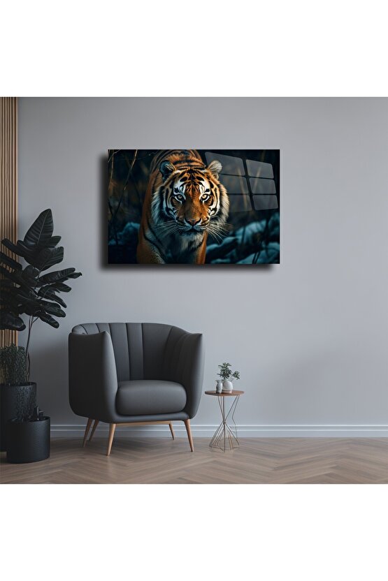 Kaplan Görseli Cam Tablo Duvar Dekoru 2