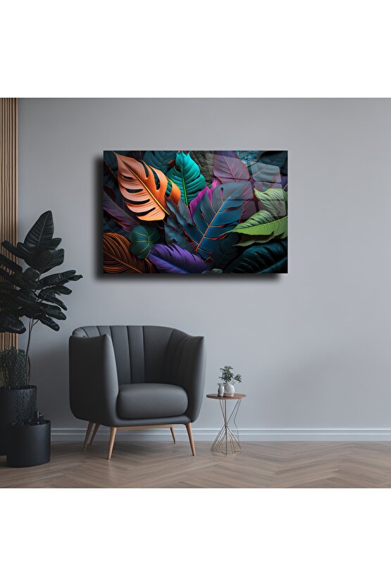 ÇiçekTemalı Cam Tablo Duvar Dekoru 2