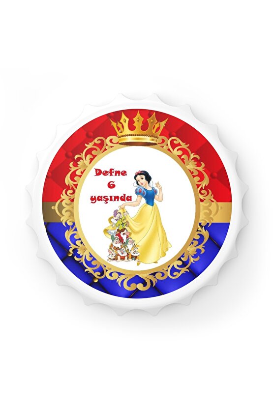 25 Adet Kapak Açacak Pamuk Prenses Magnet Buzdolabı Süsü, Doğum Günü Kız Çocuk 7