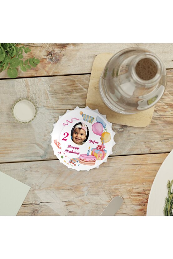 50 Adet Kapak Açacak Resimli Kişiye Özel Magnet Buzdolabı Süsü, Doğum Günü Çocuk 5