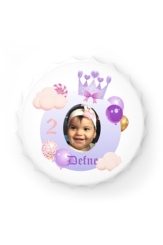 50 Adet Kapak Açacak Resimli Kişiye Özel Magnet Buzdolabı Süsü, Doğum Günü Çocuk 2