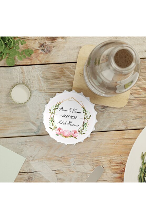 50 Adet Kapak Açacak Magnet Buzdolabı Süsü, Söz, Nişan, Kına, Nikah, Düğün Hatırası Promosyon 6