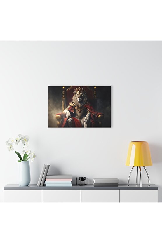 Aslan Kral Cam Tablo Duvar Dekoru 4