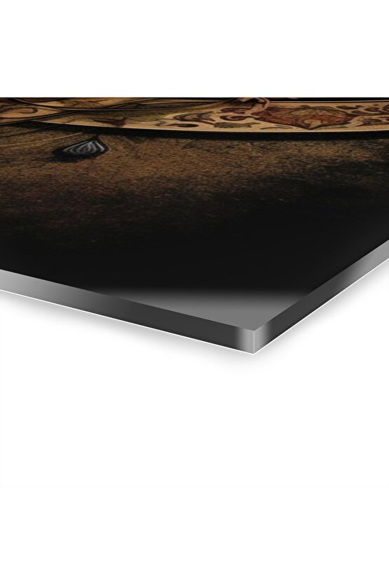 Arapça Yazı Kuran-ı Kerim İslam Cam Tablo Duvar Dekoru 6