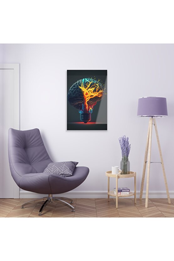 Beyin Cam Tablo Duvar Dekoru