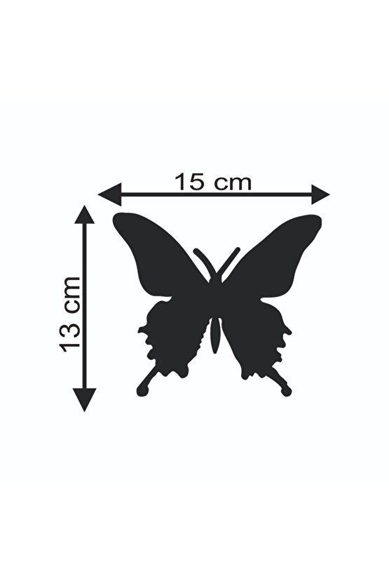2 Adet Kelebek Ahşap Duvar Dekoru Zenginleştirici Model 1