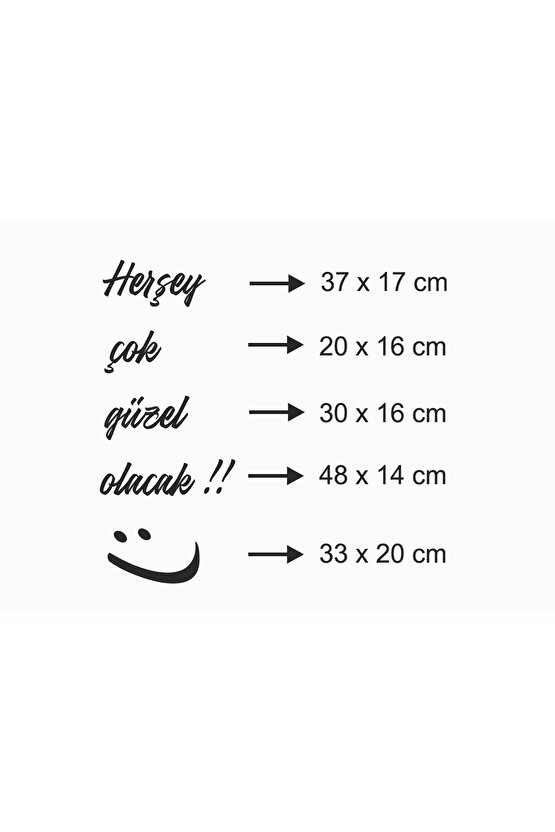 120*80 Cm Her Şey Çok Güzel Olacak Ahşap Duvar Yazısı