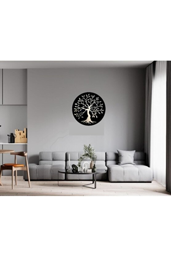 Büyük Boy Ağaç Figürlü 3mm Mdf Ahşap Duvar Panosu 55*55