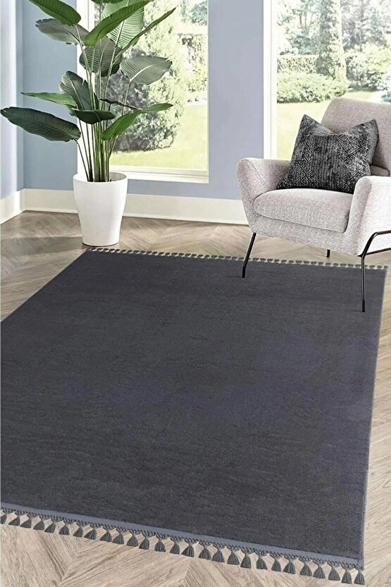 Ekstra Puffy Peluş Ultra Yumuşak Yıkanabilir Antrasit