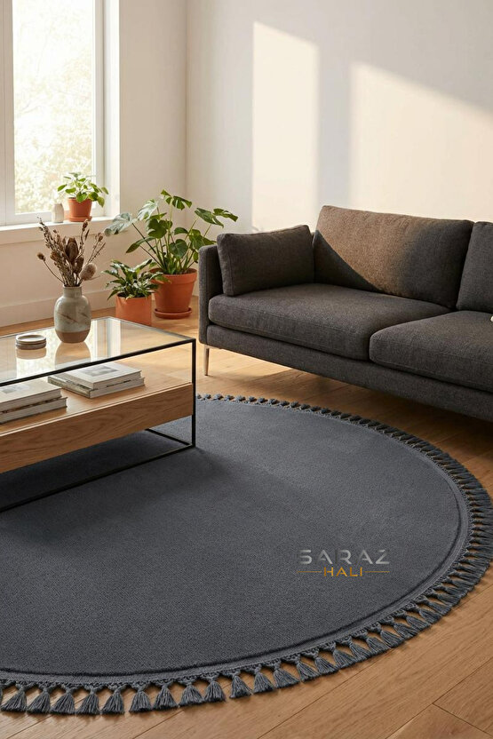 Comfort Peluş Puffy Lux Antrasit